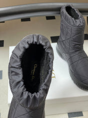 DIOR 25S FROST LOW ANKLE BOOTS IN BLACK FABRIC
