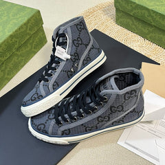 GG Tennis 1977 High Top Sneaker  Black Grey Caro