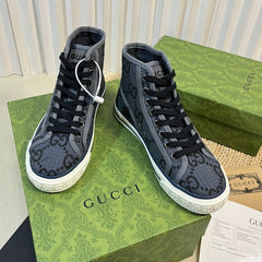 GG Tennis 1977 High Top Sneaker  Black Grey Caro