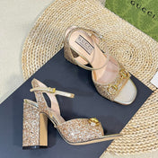 GG Women Sandal High Heels Cream