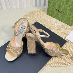 GG Women Sandal High Heels Cream