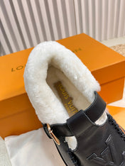 COLORADO COMFORT MARY JANE IN BLACK CALFSKIN AND SHEARLING LINING