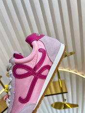 LOEWE 26S RUNNER 2.0 SNEAKERS IN PINK SUEDE AND FABRIC