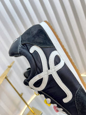 LOEWE 26S RUNNER 2.0 SNEAKERS IN BLACK FABRIC AND SUEDE