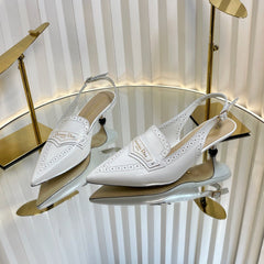 BOY SLINGBACK PUMP 35MM 25S IN WHITE CALFSKIN