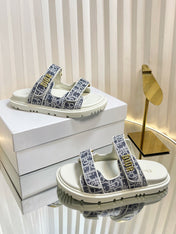 DIORACT SLIDES 25MM IN GRAY TWEED