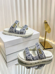 DIORACT SLIDES 25MM IN GRAY TWEED