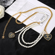 CHANEL 25S CHAIN BELT IN WHITE PEARL 614480