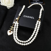 CHANEL 25S CHAIN BELT IN WHITE PEARL 614404