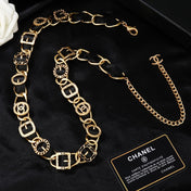 CHANEL 25S CHAIN BELT IN GOLD METALLIC AND BLACK CALFSKIN 614282