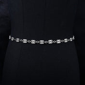 CHANEL 25S CHAIN BELT IN SILVER METALLIC 614472