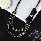 CHANEL 25S CHAIN BELT IN BLACK CALFSKIN 610547