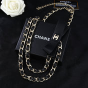 CHANEL 25S CHAIN BELT IN BLACK CALFSKIN 610547