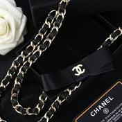 CHANEL 25S CHAIN BELT IN BLACK CALFSKIN 610547