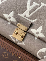 MADELEINE 30 IN BEIGE MONOGRAM CALFSKIN EMBOSSED LOGO