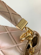 LV 25S GO-14 MM 23 IN LIGHT PINK QUILTED LAMBSKIN GOLD HARDWARE
