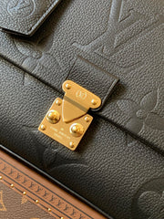MADELEINE 30 IN BLACK MONOGRAM CALFSKIN EMBOSSED LOGO
