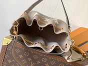 BUNDLE BAG 28 IN CREAM MIX GREY MONOGRAM EMPREINTE COWHIDE