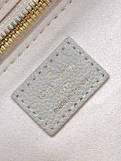 NEVERFULL MM TOTE BAG 32 IN WHITE MIX ORANGE CALFSKIN