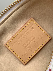 NANO SPEEDY BAG 16 IN COLORFUL MONOGRAM PATTERN AND WHITE COATED CANVAS