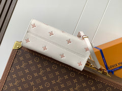 ONTHEGO 25 IN WHITE AND PINK MONOGRAM CALFSKIN