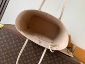 NEVERFULL 32 LIGHT BEIGE MONOGRAM EMPREINTE LEATHER