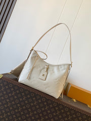 CARRYALL BAG 30 IN WHITE MONOGRAM CALFSKIN GOLD HARDWARE