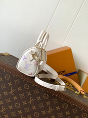 LV 25S NANO SPEEDY 16 IN BEIGE DREAM EMBOSSED TEXTURED CALFSKIN