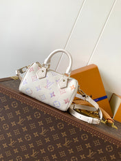 LV 25S NANO SPEEDY 16 IN BEIGE DREAM EMBOSSED TEXTURED CALFSKIN