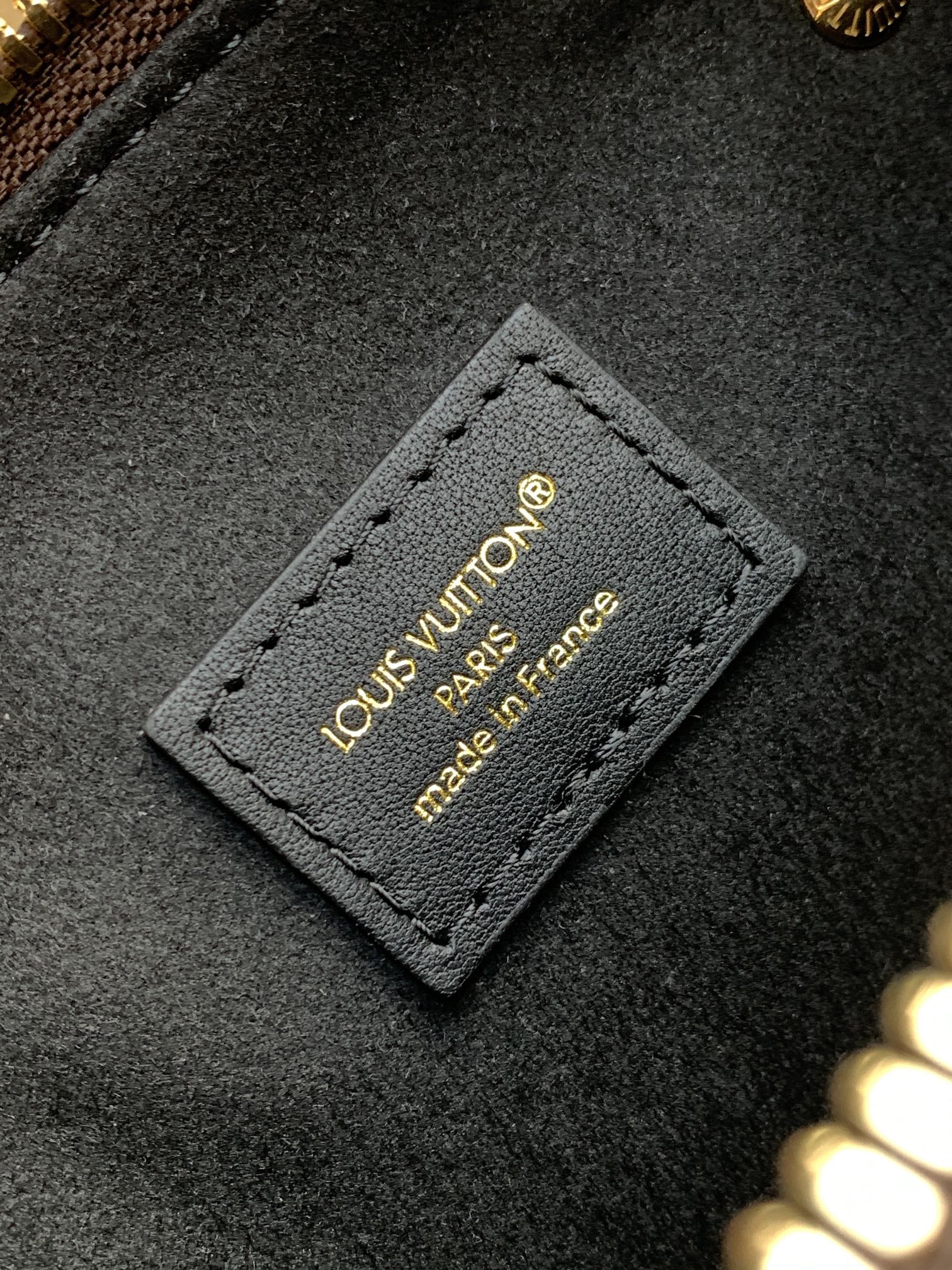 LV 25S SPEEDY TRUNK BAG 27 IN BROWN MONOGRAM COATED CANVAS AND BLACK CALFSKIN