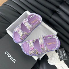 Dad Sandals Sheepskin  Heather Purple