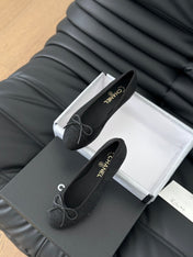 CLASSIC BALLET FLATS BLACK LAMBSKIN