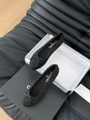 CLASSIC BALLET FLATS BLACK LAMBSKIN