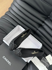 CLASSIC BALLET FLATS BLACK LAMBSKIN