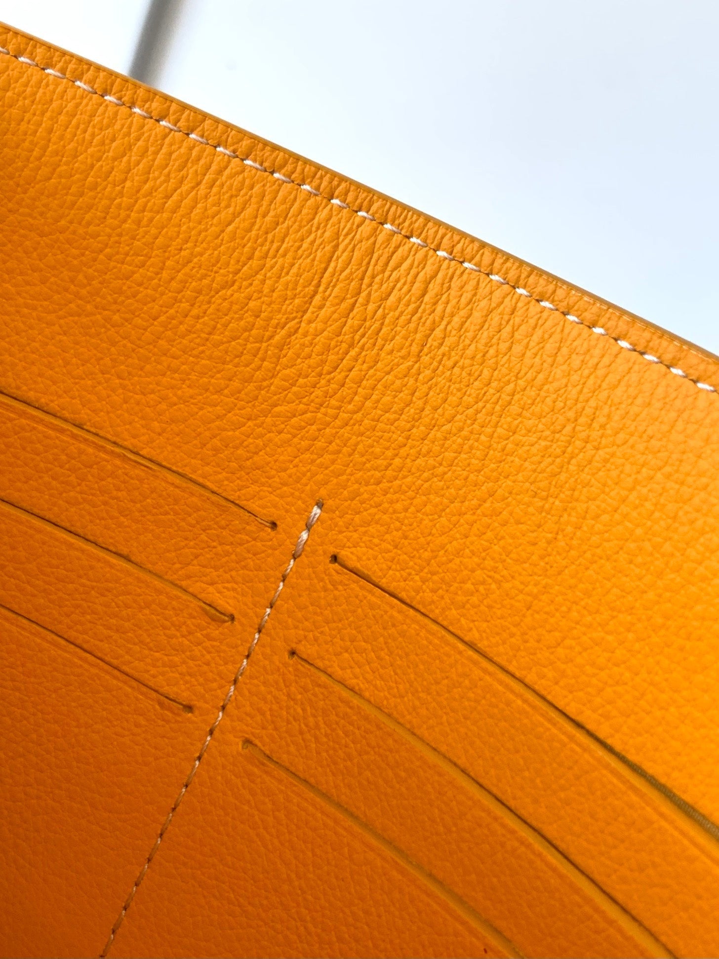 CHYPRE WALLET-POUCH 21 IN YELLOW GOYARDINE CANVAS AND CALFSKIN