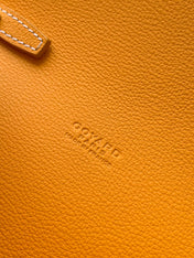 CHYPRE WALLET-POUCH 21 IN YELLOW GOYARDINE CANVAS AND CALFSKIN