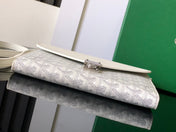 CHYPRE WALLET-POUCH 21 IN WHITE GOYARDINE CANVAS AND CALFSKIN