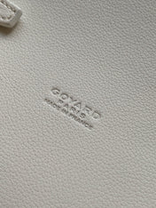 CHYPRE WALLET-POUCH 21 IN WHITE GOYARDINE CANVAS AND CALFSKIN