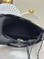 CHANEL 26S MINI SHOPPING BAG 32 IN BLACK LAMBSKIN