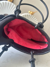 CHANEL 25S CAMBON LIGNE TOTE BAG 24 IN BLACK CALFSKIN