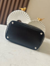 CHANEL 25S CAMBON LIGNE TOTE BAG 24 IN BLACK CALFSKIN