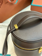 EXTRA CASE MEDIUM 16 BAG IN CHOCOLATE BROWN SMOOTH CALFSKIN WITH GOLD HARDWARE