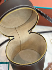 EXTRA CASE MEDIUM 16 BAG IN CHOCOLATE BROWN SMOOTH CALFSKIN WITH GOLD HARDWARE