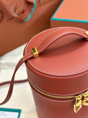 EXTRA CASE MEDIUM 16 BAG IN MARS RED SMOOTH CALFSKIN WITH GOLD HARDWARE