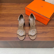 HM 26S MARQUISE SANDAL 85MM IN LIGHT BROWN CALFSKIN