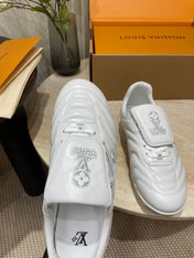 FOOTPRINT SOCCER SNEAKER IN WHITE CALFSKIN