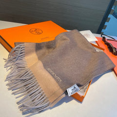 SCARF 180 CM IN MEDIUM BROWN CASHMERE 366046