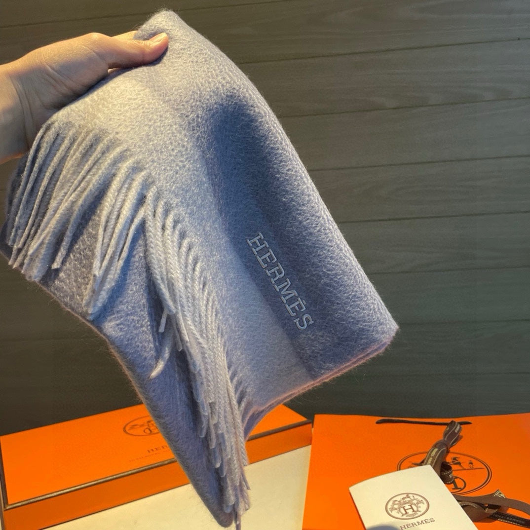 SCARF 180 CM IN LAVENDER GRAY CASHMERE 366049