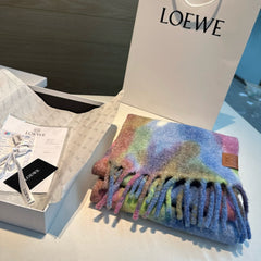 RAINBOW SCARF 185 CM IN COLORFUL MOHAIR AND WOOL 408581