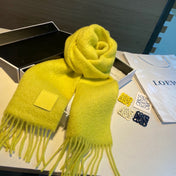 SCARF IN NEON YELLOW MOHAIR AND WOOL 411685